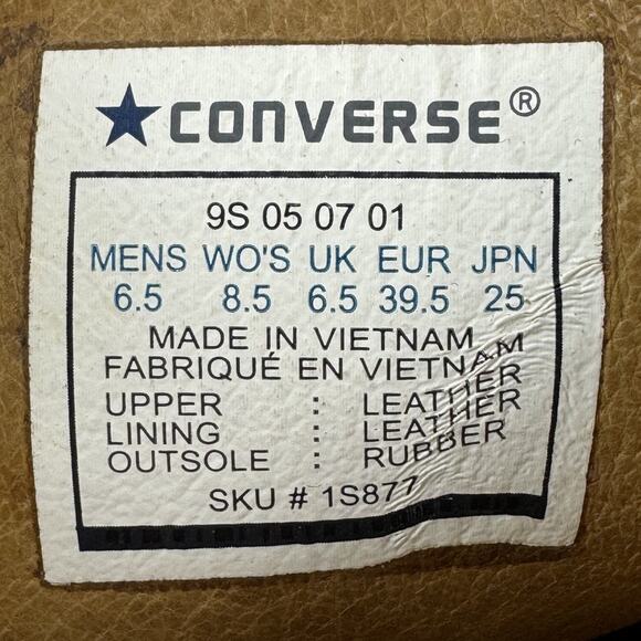 CONVERSE ALL STAR XXHI Brown Boot Fur Suede LEATHER Womens 8.5 Mens 6.5 READ! - Picture 6 of 10